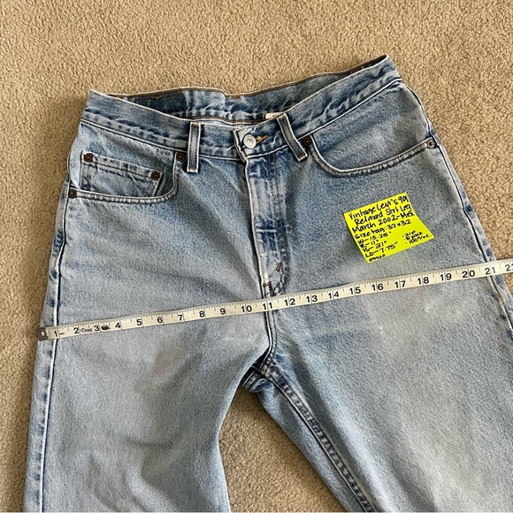 Vintage 2002 Levi’s 901 Relaxed Straight Leg Jeans Light Wash Mexico 32 X 32 - Picture 10 of 12
